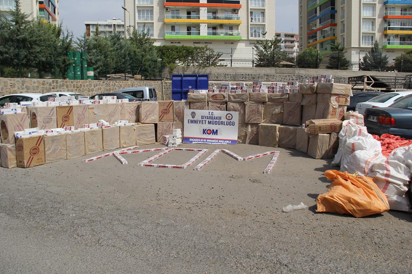 Diyarbakır’da 311 bin paket kaçak sigara ele geçirildi